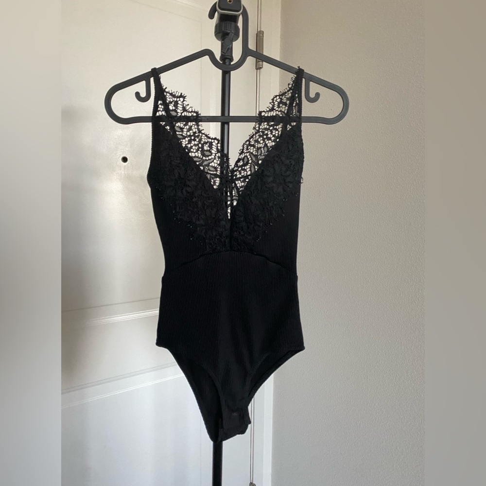 Black lace bodysuit